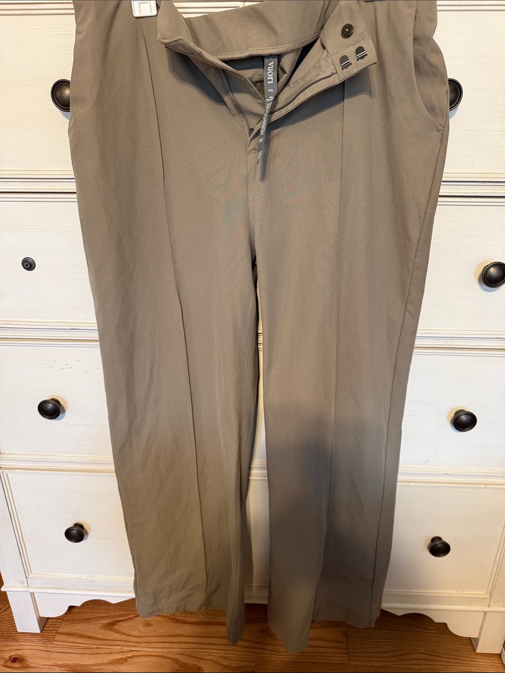 Vuori Taupe Straight-Leg Dress Pants